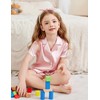 Arshiner Girls Pajamas Silk Satin Pajama Set 2 Piece Button