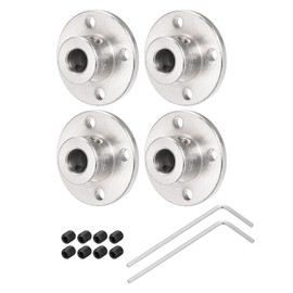 sourcing map 4pcs 8mm Flange Coupling Connector, Shaft Axis Fittings for DIY RC Model Motors, with 8pcs Fastening Screw 2pcs M2 Hex Wrench