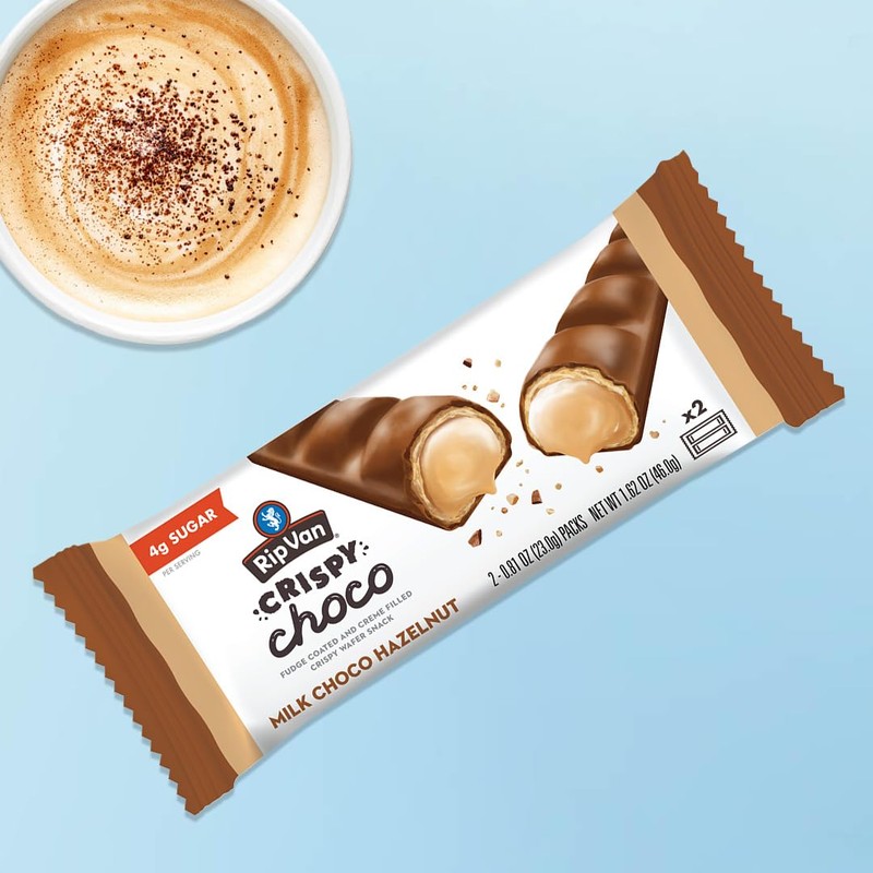 Rip Van Crispy Choco - Milk Chocolate Coated Hazelnut Wafer