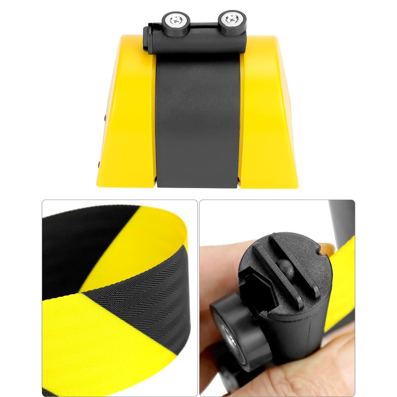 QWORK Magnetic Wall Mount Retractable Belt Barrier - Crowd Control