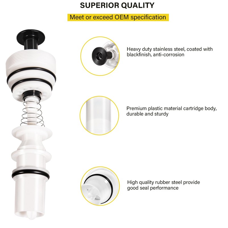 2 Pack Replacement For C-100500-K Flushmate Cartridge Toilet Piston Cartridge
