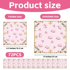 72 Pink Floral Tissue Paper, Party Supplies, Vintage Floral Tissue Paper, Afternoon Tea Supplies, Table Decorations