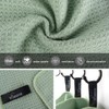VIVOTE 8 Pack Microfiber Cloth Barista Cloth Sage Green Waffle