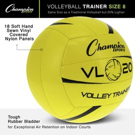 Champion Sports Volley Trainer Ball, Yellow, 8