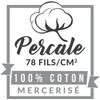 Pillowcases x2 Percale 100% Cotton 10 63 X 63cm /