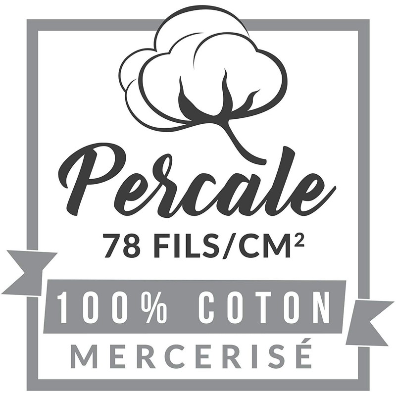 Pillowcases x2 Percale 100% Cotton 10 63 X 63cm /