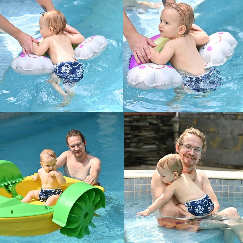 ALVABABY Baby Swim Diapers 2pcs Reuseable Washable & Adjustable for