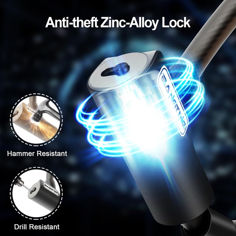 BANGTING E Scooter Lock, Bicycle Lock, 120 cm/12 mm Bicycle