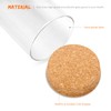 Luxtea Glass Jar Borosilicate Canister 34oz with Cork Stopper Lid,