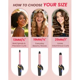 Ukliss Mini Curling Iron for Short Hair - 1 inch Travel Curling Iron Dual Voltage, Fast Heating in 30s, 5 Temp Settings, Auto Shut-Off, Small Barrel for Bouncy Curls, With EU/UK Adapter (Black-Travel)