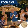 2 Pcs Wood Dice for Food Decision Games Date Night