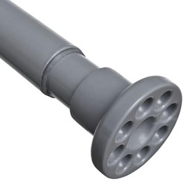 Enlargement Diameter 1 inch Grey Spring Tension Curtain Rod 40"-64.5"，Adjustable, No drilling Telescopic Shower Curtain Rods for Windows/Bathroom/Closet/Kitchen/bedroom/Doorway