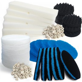 36 PCS Replacement Filter Media Kit for Fluval FX4/FX5/FX6 Aquarium Filters, Including 6 Upgraded 3in1 Carbon Pad, 6 Polishing Pads, 6 Fine Polishing Pads, 6 Bio-Foam Block, 6 Bio-Foam Pads, Media