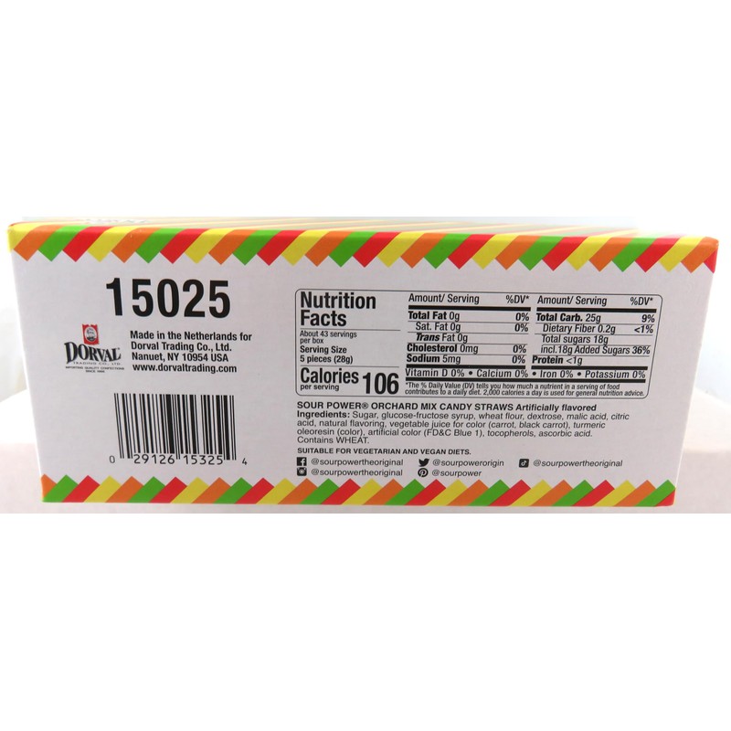 NEW Sour Power Orchard Mix Candy Straw Packages