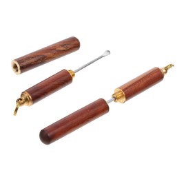 OHPHCALL 8pcs Wooden Ear Wax Removers Light Brown Ear Cleaning Tools for Wax Removal and