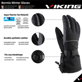 Viking Bormio Men's Ski Gloves Waterproof Winter Gloves Men's Winter Waterproof Snowboard Gloves Winter Warm Gloves Men's Winter Gloves Men's Ski Gloves
