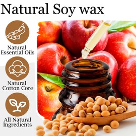 Lihome Fall Candles - Fall Decor for Home, Gifts for Women Mom Friend, Natural Soy Wax Apple Cider Scented Candles(7oz)