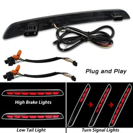 BINQIGOO Smoked Housing Full LED Rear Reflector Fog DRL Kit for Honda Civic 11th 2022-2023 Function as Sequential Turn Signal Lights，Daytime Running Light,Brake Light Kit (SMOKED)