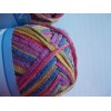 Village Yarn Layla cotton blend ribbon yarn, Coral, lot of