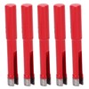 5Pcs Saw Bit Set FlatTooth Diamond Particles Red Coated Drill