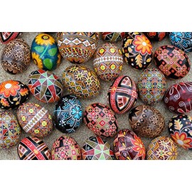 24x36 gallery poster, Ukrainian Easter eggs, pysanky