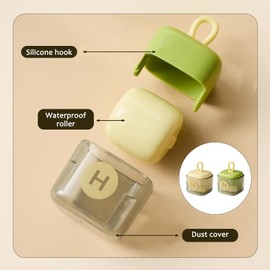 2 PCS Reusable Lint Roller,Wiederverwendbare Fusselrolle,Tragbare Fusselrolle für Zuhause für Zuhause & Reisen,Tragbar Tragbarer Fusselentferner Effektiver Tierhaarentferner,Con Rasiermesser,Grün