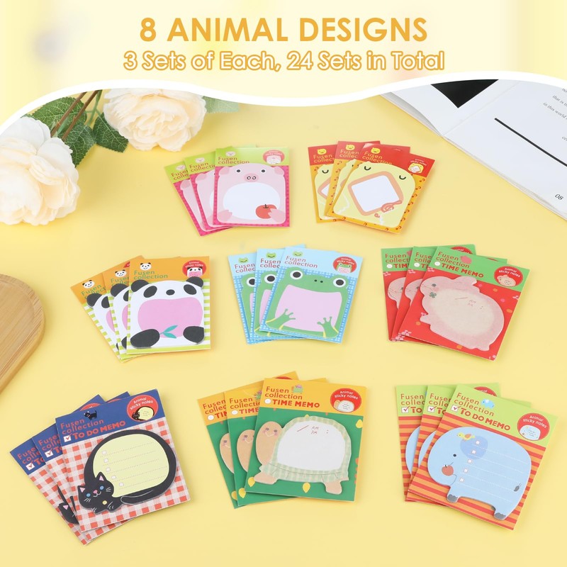 NEUTYPECHIC Pack of 24 Sticky Notes Sticky Notes Funny with