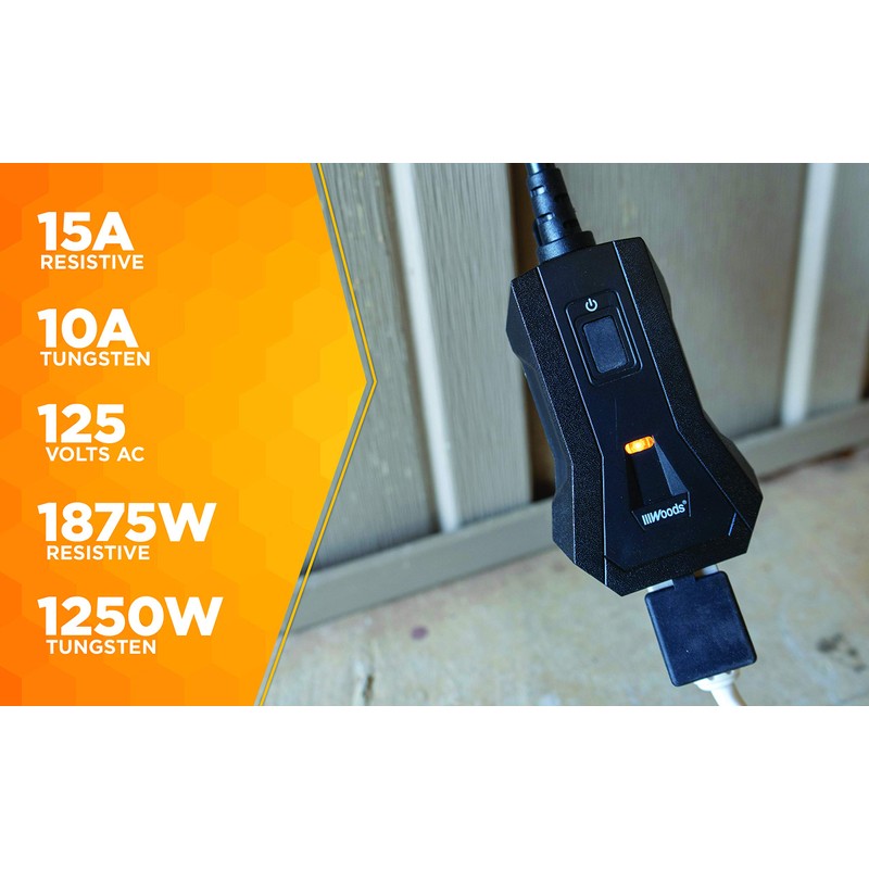 Woods 50125WD Outdoor Indoor Wireless Remote Control Outlet Kit, Electrical