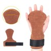 Fitness CrossFit Grip Pads for Pull-ups and Deadlifts Palm Protection Brown