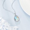 VONALA Butterfly Necklace for Women 925 Sterling Silver Daisy Moonstone