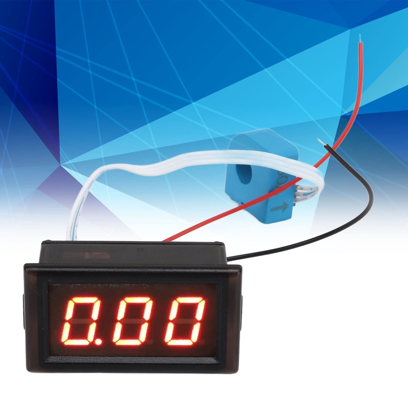 DC Ammeter Digital Current Voltage Meter with Hall Sensor, LED