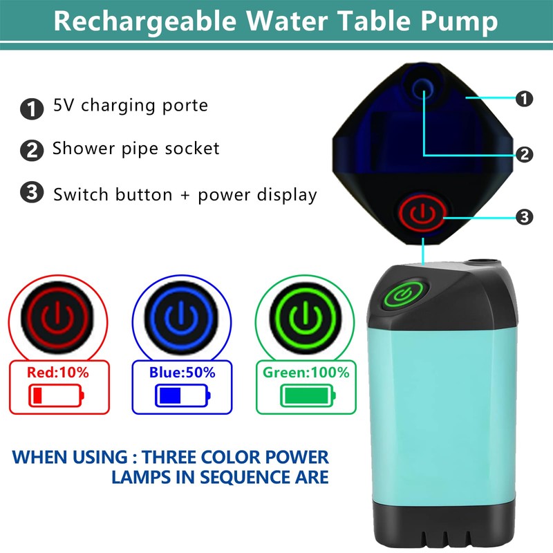 Bitubi Rechargeable Water Table Pump for Water Table,Kids Sand Water