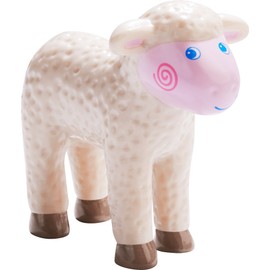 HABA Little Friends Lamb - 3.5" Chunky Plastic Farm Animal Figure