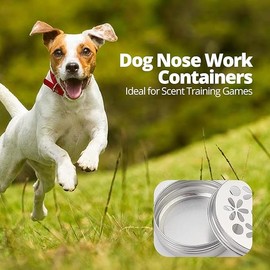 YAFIYGI 6 Packs Dog Scent Training Kit Nosework Containers for Dogs Aluminum Boxes Nose Skent Work Tins Supplies Canine Odor Ideal and Skill Development