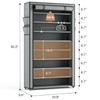 LANTEFUL Shoe Rack with Covers 10 Tier Tall Shoe Rack