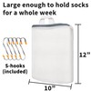 5Pcs Hanging Laundry Bags for Socks with S Hooks,12 X