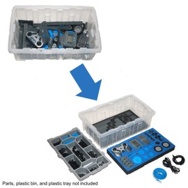 Robosource Organizer for VEX IQ Robotics Super Kit BIN & Parts, 2 Foam Cutout Inserts for Bin, Robot Superkit Storage & Protection