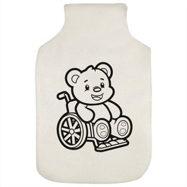 'Teddy in Wheelchair' Hot Water Bottle Cover (HW00035485)