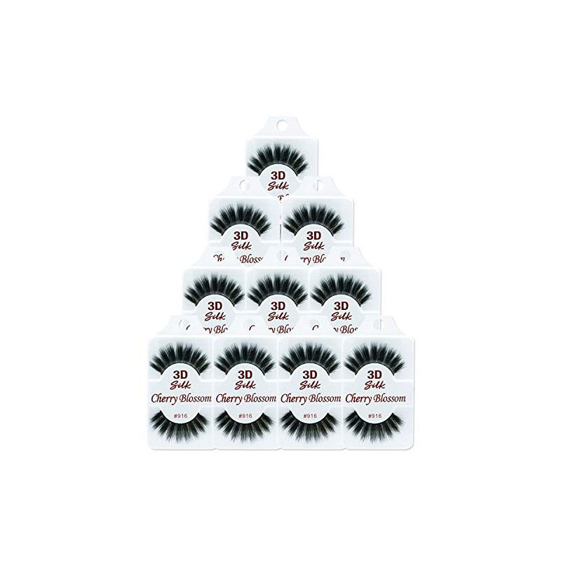 Cherry Blossom 3D Eyelashes (10 Pack of Silk 916)