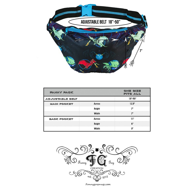 Funny Guy Mugs Dragon Fanny Pack - Dragón espacial