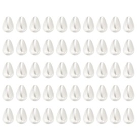 PATIKIL Colgante de Perla en Forma de Lágrima de 8x6mm 200 Piezas Cuentas de Perlas Colgante de Perla Falsa en Forma de Lágrima A Granel Decoraciones de Boda Vestidos Blanco