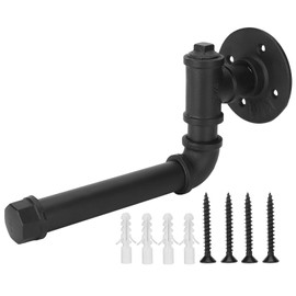 Wall Mounted Storage Rack Multifunction Pipe Hanger Clothes Towel Holder Accessory Black