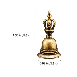 Milisten Mini Hand Bell Brass Vintage Bells: Copper Bell DIY Crafts Christmas Tree Decoration Bells 2 Pieces Key Chain Pendant Jewellery Making Accessories