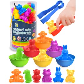 Oomloid Counting Animals Montessori Toys for 3 4 5 Years Old Boys Girls, Preschool Learning Activities Kindergarten Educational Sensory Toys Gifts for Kids Toddlers Ages 2-4, 3-5, 4-8