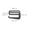 sourcing map Metal Webbing Strap 1.5 Inch 38 mm G-Hook