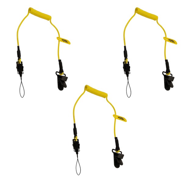 BearTOOLS Hard Hat Lanyard with Clip, Multi-use Tool Lanyard for Small Tools - Max Load 0.9kg 50cm Dual Attachment - Hard Hat Holder, Hardhat Accessory - Used in construction & work sites (3-Pack)