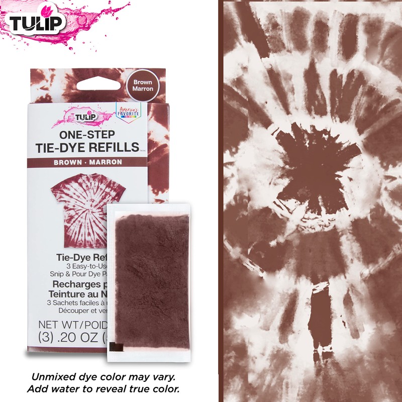 Tulip One-Step Tie-Dye Kit Dye Refill Packs, Brown