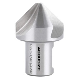 Accusize Industrial Tools 1-1/4'' Hss Countersink for Rota-Cutter, 3/4'' Weldon Shank for Magnetic Drilling Machine, 90 Deg, Ce00-0114