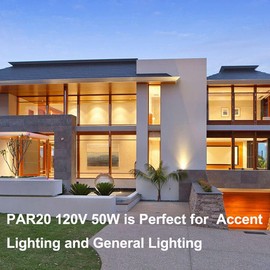 H&Z PAR20 Bulbs 50W Range Hood Light Bulbs, 6PCS PAR20 50W 120V Flood Light Bulbs, Dimmable, High Brightness & CRI100, E26 Base, 3000K Warm White PAR20 Bulb for for Recessed Light, Track Light