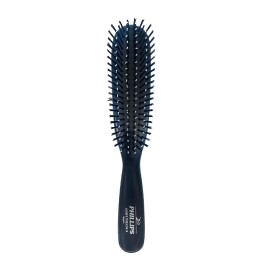 USA Phillips Brush Light Touch 8 Nylon Styling Hair Brush Black Rectangle handle